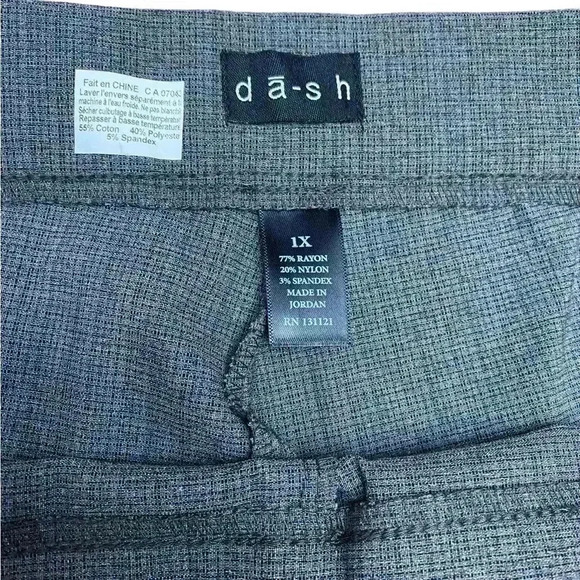 NWOT dā-sh, Plus-Size Pull-On Textured Trousers, 1X,  Gray - Picture 3 of 8